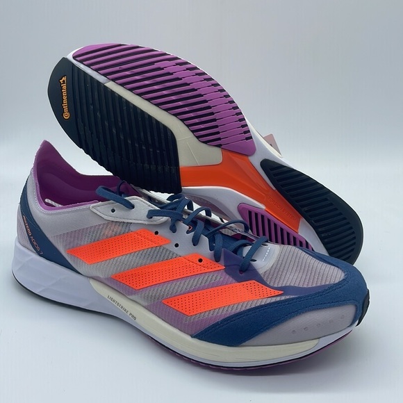 adidas Other - ADIDAS ADIZERO ADIOS 7 RUNNING SHOES (GX6647 ) Sz 11 GRAY PURPLE ORANGE